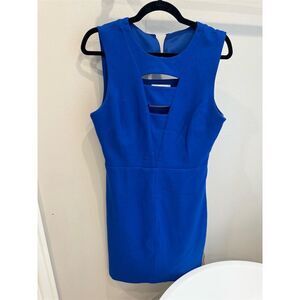 Bailey 44 Women's Blue Sleeveless Cutout Front Knee Length Dress Size L